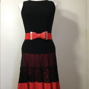 Joseph Ribkoff Black and Red Dress